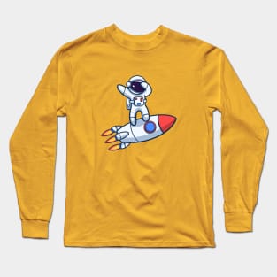 Astronot Dabbing Long Sleeve T-Shirt